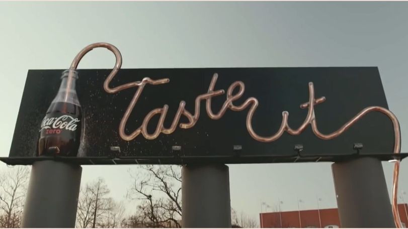 coke zero edible billboard