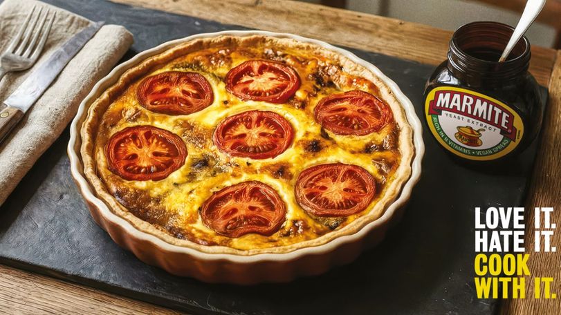 Food cooked with marmite