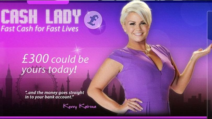 Cash Lady Kerry Katona ad