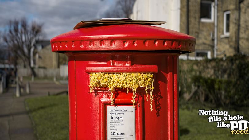 NOTHING FILLS A HOLE LIKE POT NOODLE (POSTBOX)