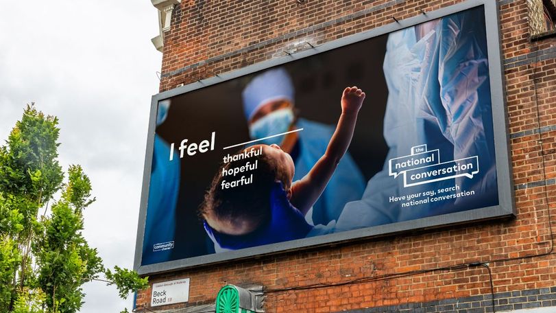 The National Conversation community listening campaign outdoor advertising