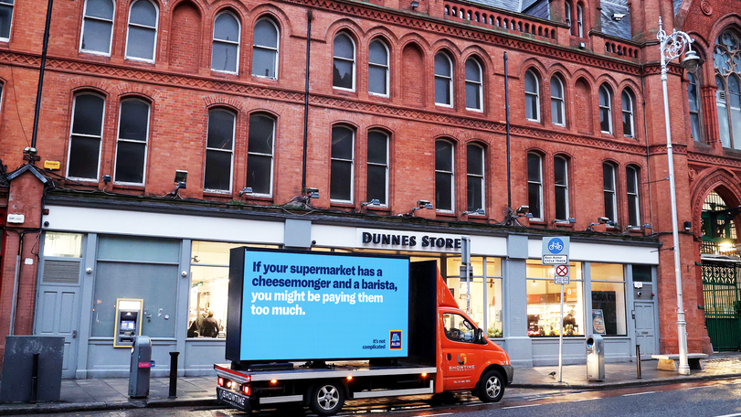 Aldi Ireland mobile digital OOH activation image