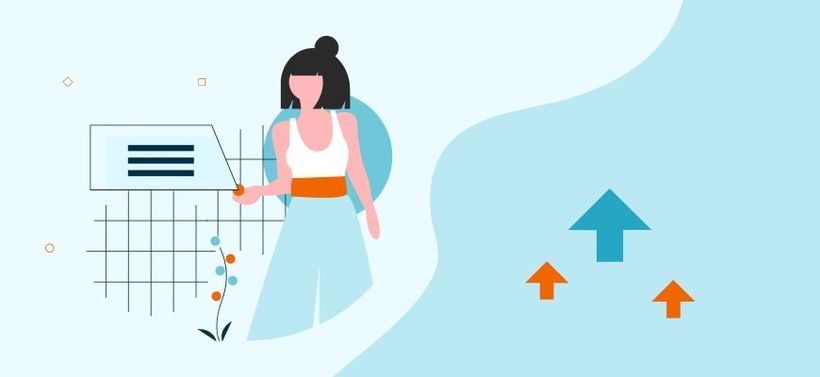 Illustration of a woman for the product update