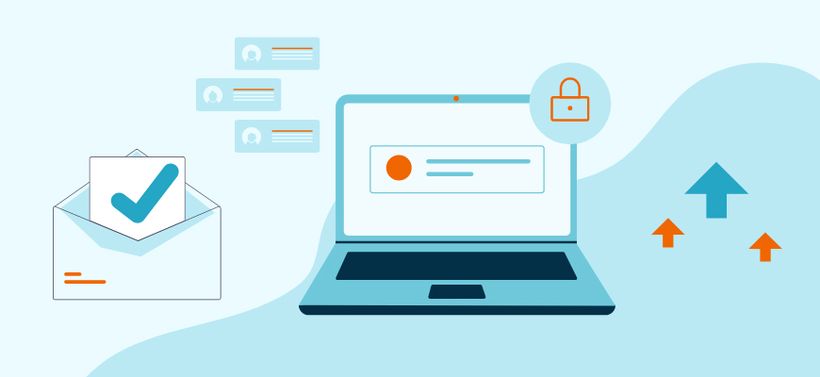 Illustration locked computer