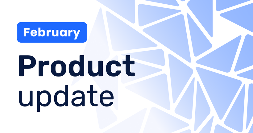 Title showing February Product update