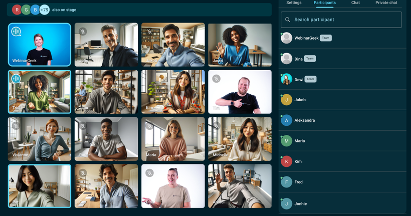 Interactive meeting webinar