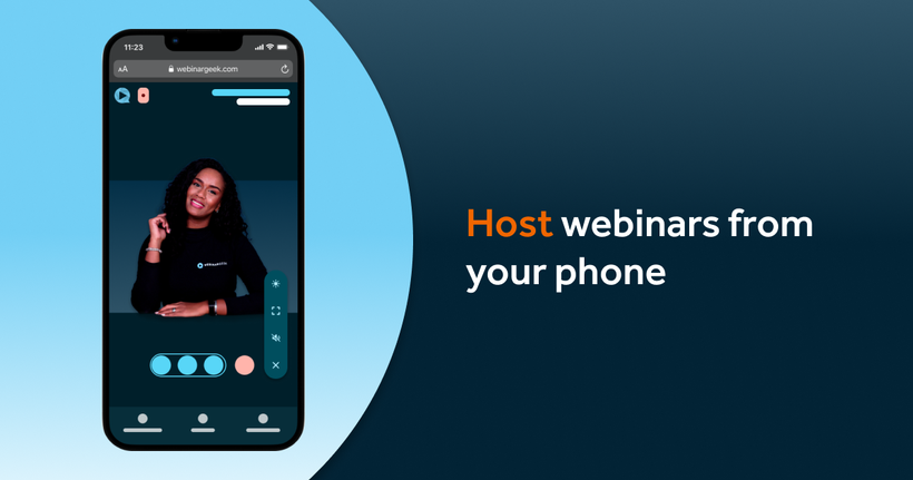 Host webinars from your phone