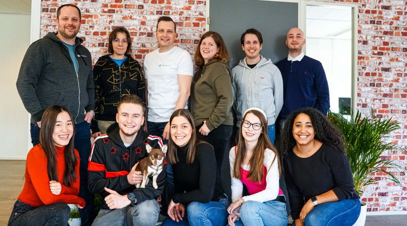 WebinarGeek team photo at the office