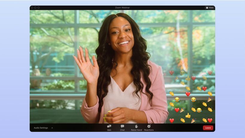 person hosting a webinar