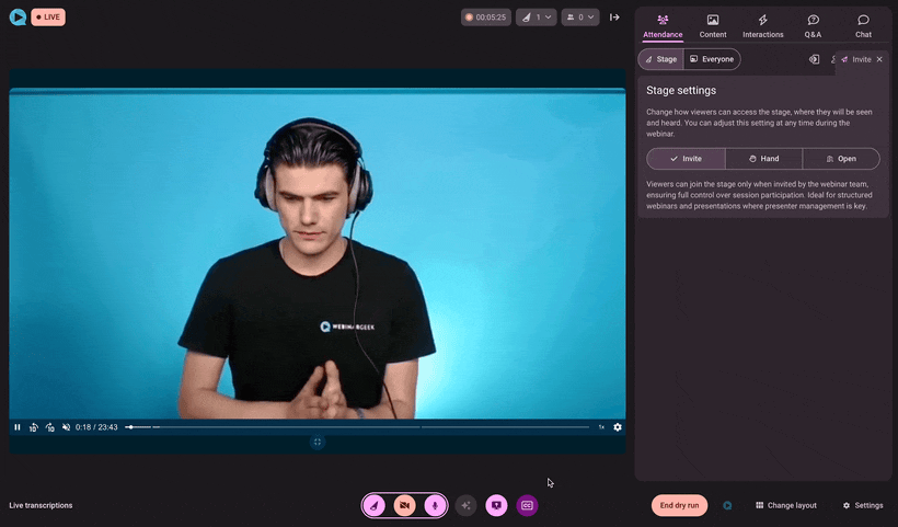 Live captions