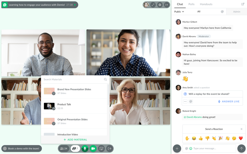 image of people hosting a webinar