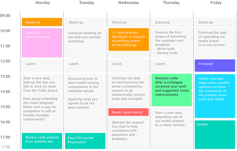 Frontend calender