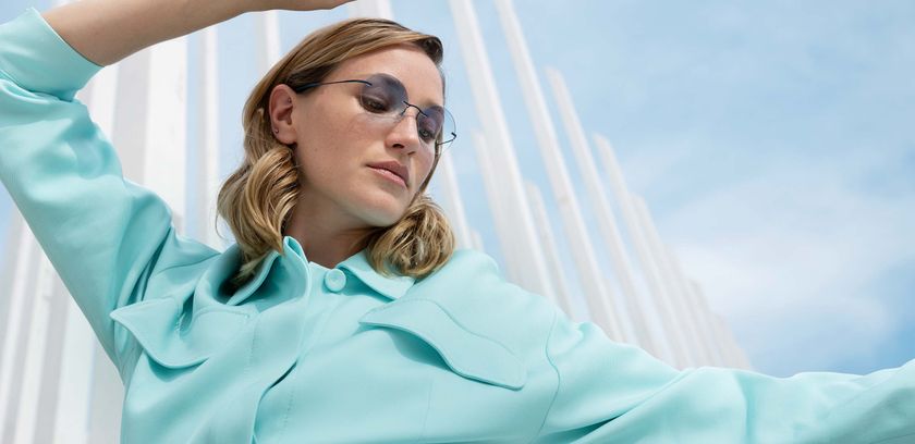 woman wearing Titan Minimal Art - The Icon Tinted