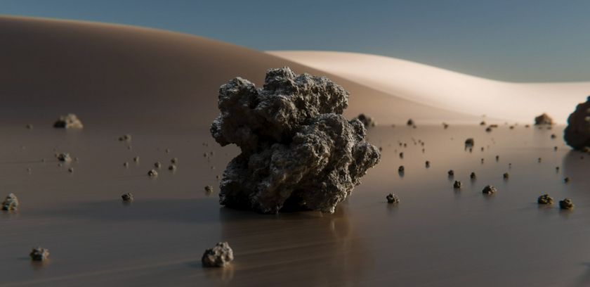 titanium sponge in a landscape