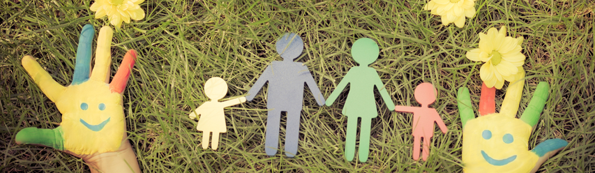family paper cut out