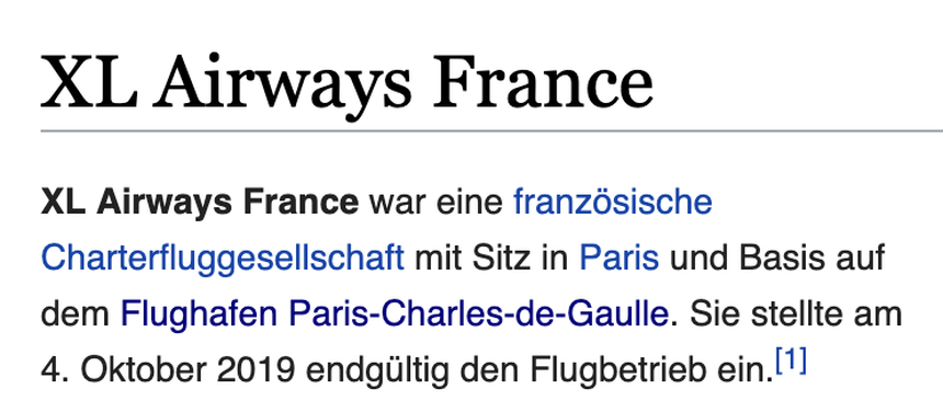 XL Airways auf Wikipedia