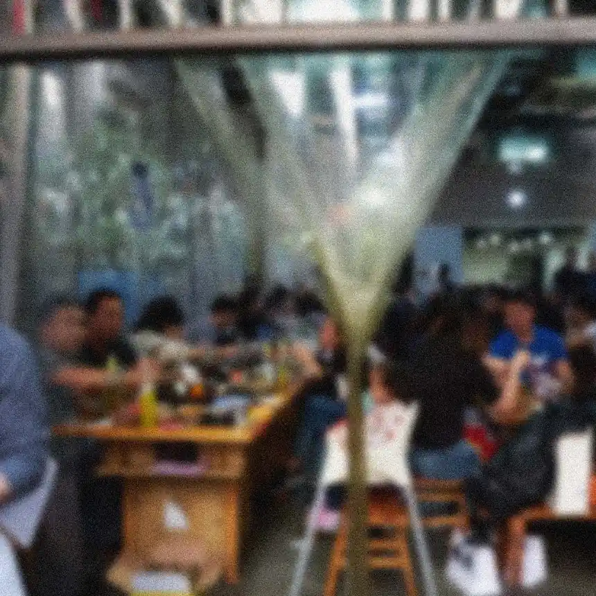 Blurred image of Fly restaurant in China