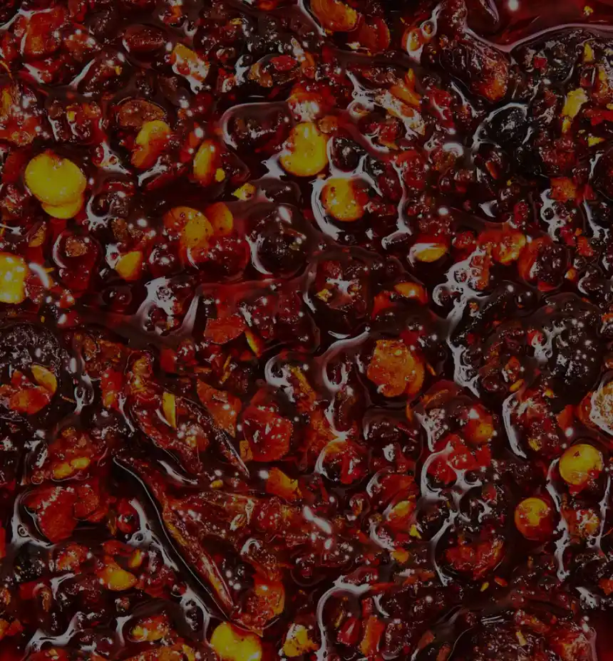 Close up image of Sichuan Chili Crisp