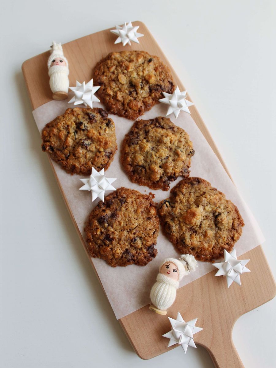 Cookies med tranebær og hasselnødder