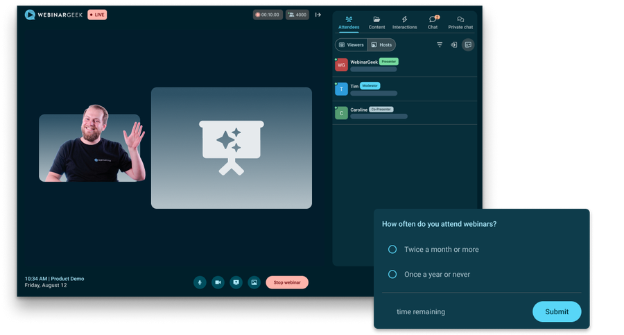 Webinar with presentation and poll