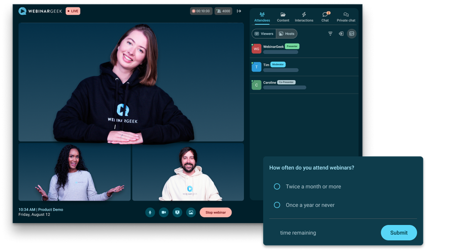 Webinar with three Geeks and a poll