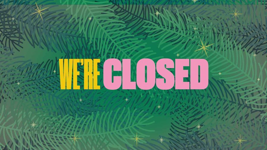 We're closed text image