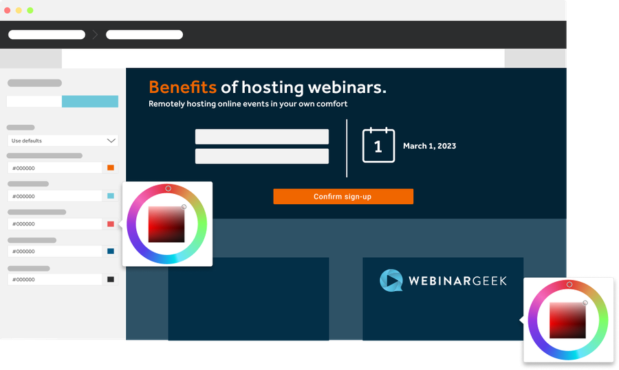 Editing webinars in your branding