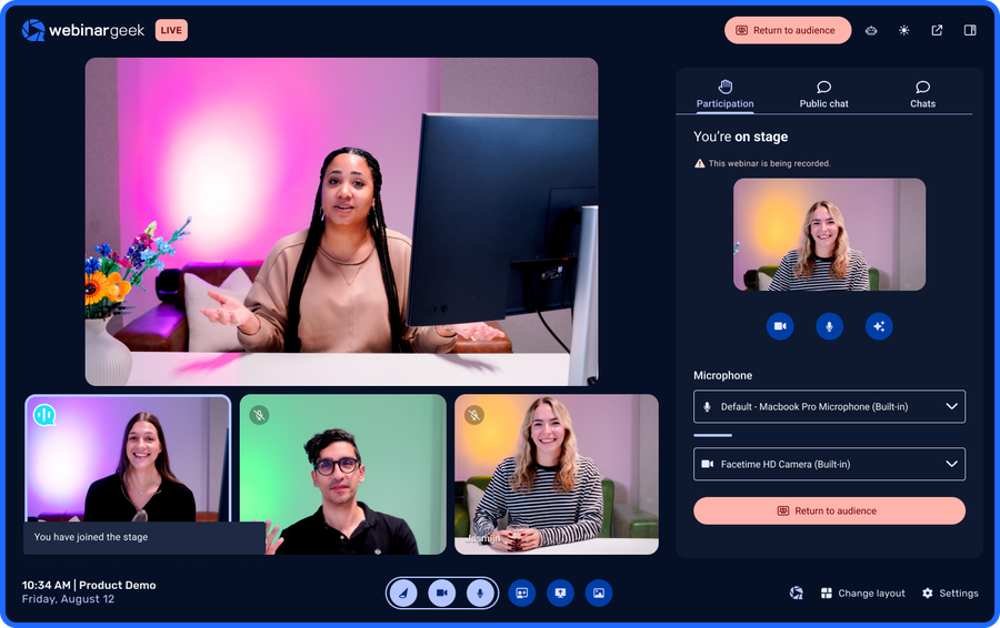Streaming app desktop - 16 participants - w