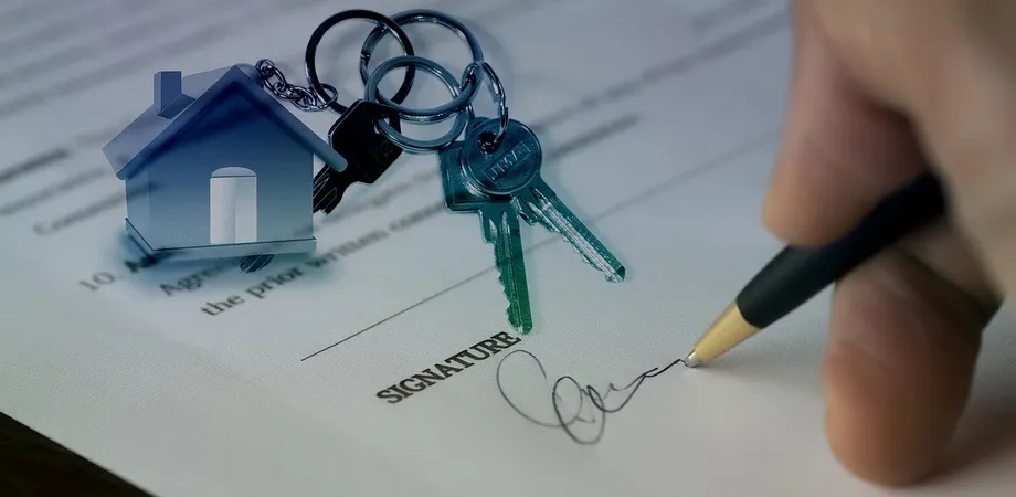 Signature d'un contrat de location avec un dépot de garantie