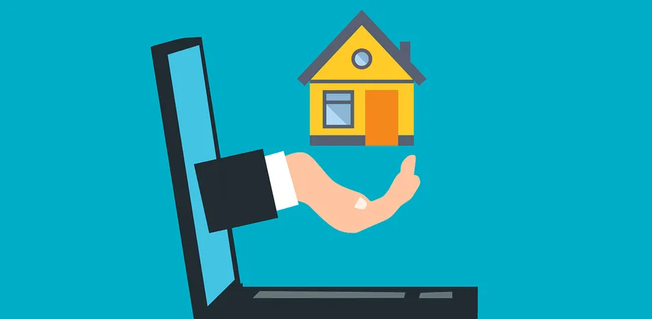 L'ordinateur et le digital permet de louer une maison grace au dépot de dossier en ligne