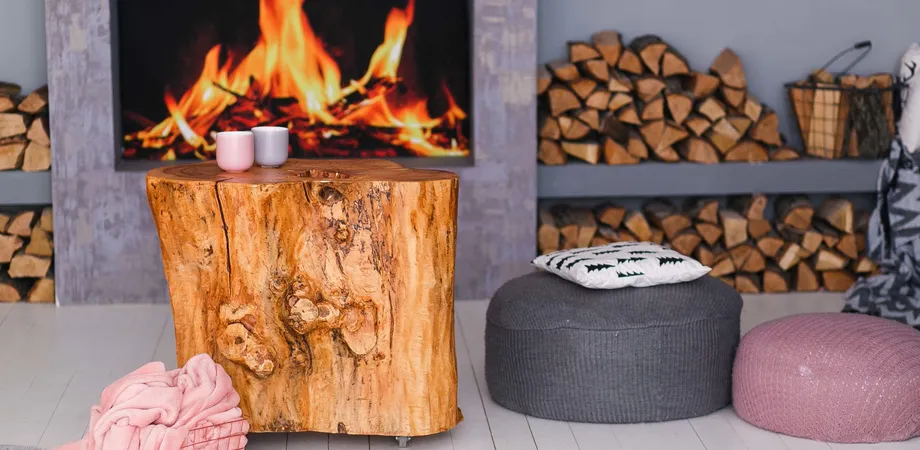 Chauffage au bois avec cheminée