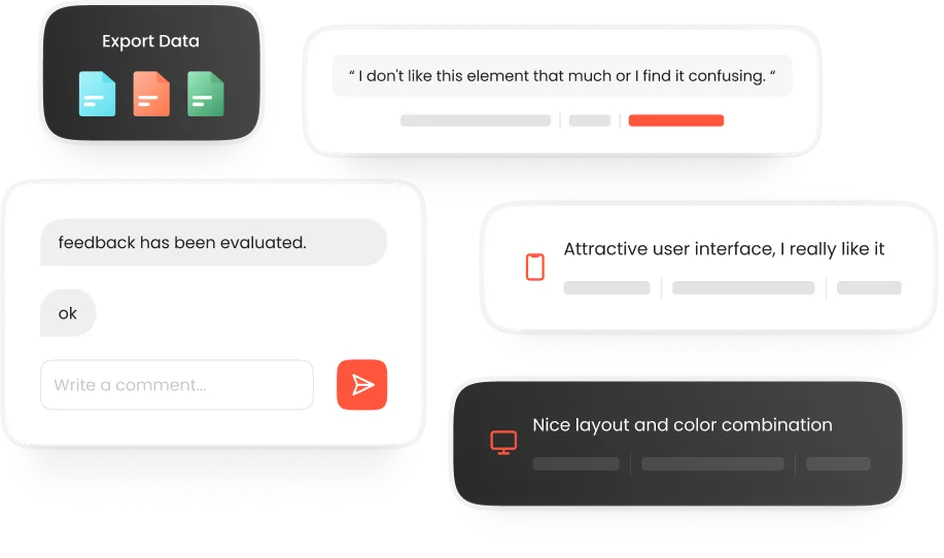 Get user feedback simply and efficiently with the loopdesk features