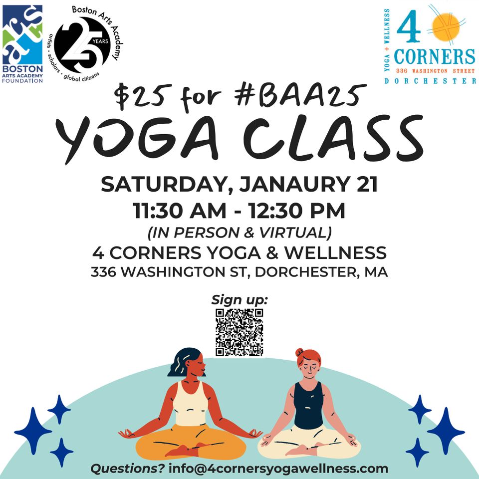 $25 Yoga Class for BAA's 25 Anniversary