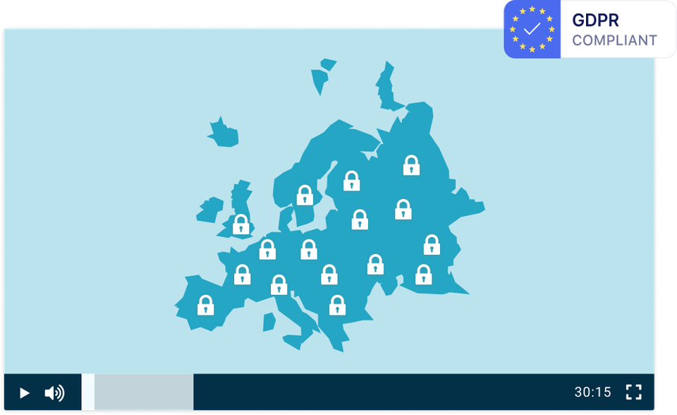 GDPR illustration with GDPR badge