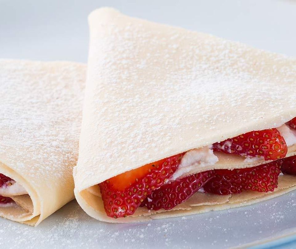 Photo of Crepes with Ricotta and Strawberry Spread