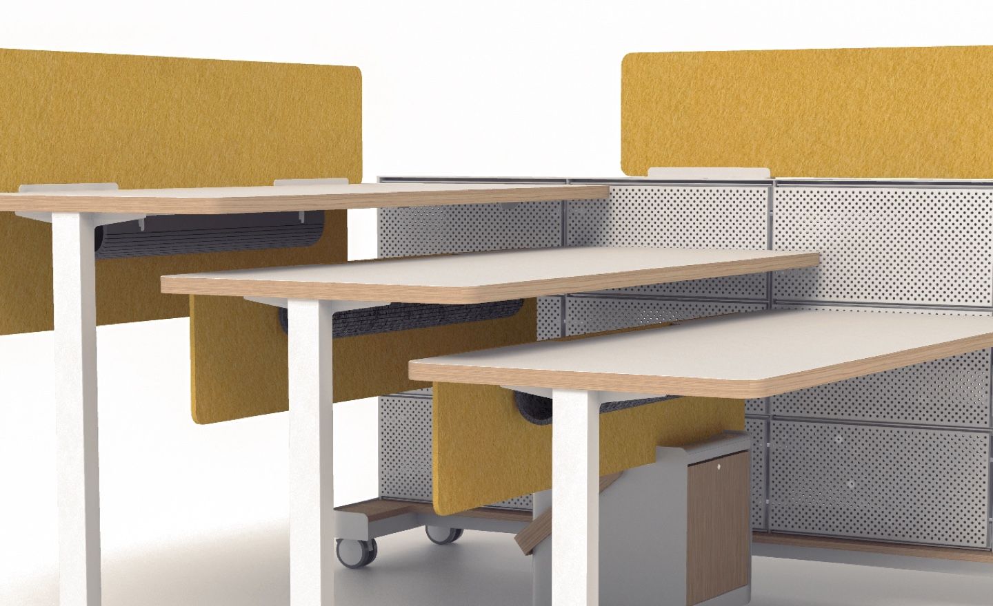 Sitting, Counter, and Bar-Height Stationary Desks