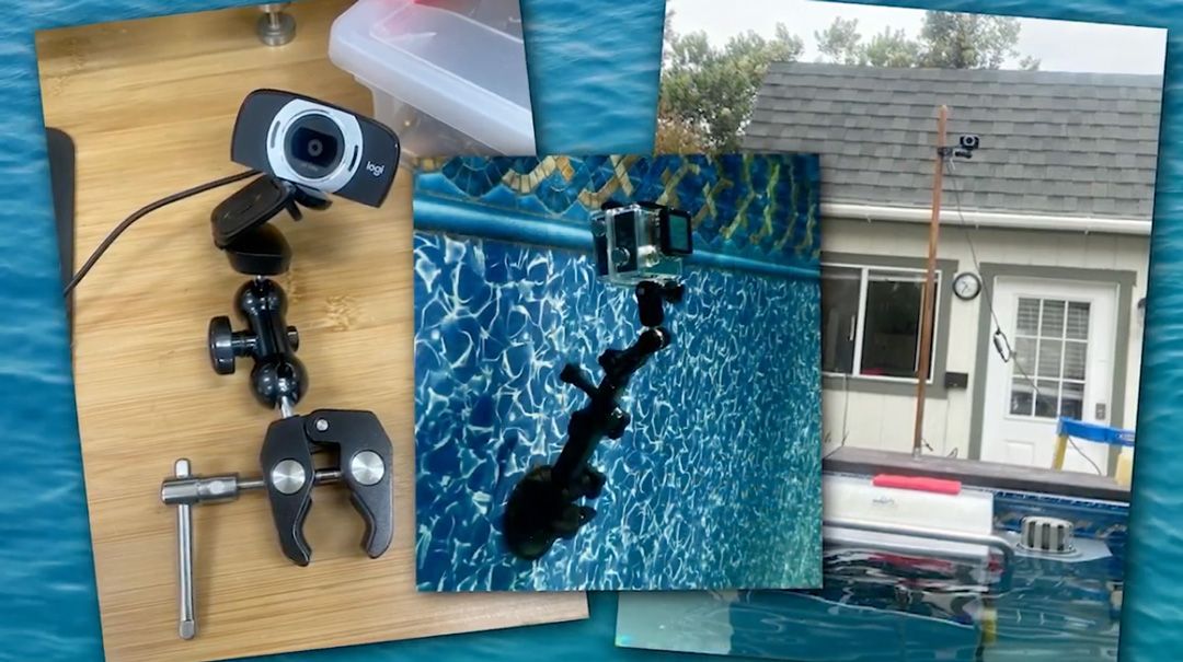 picture of underwater video equipment for virtual swim coaching