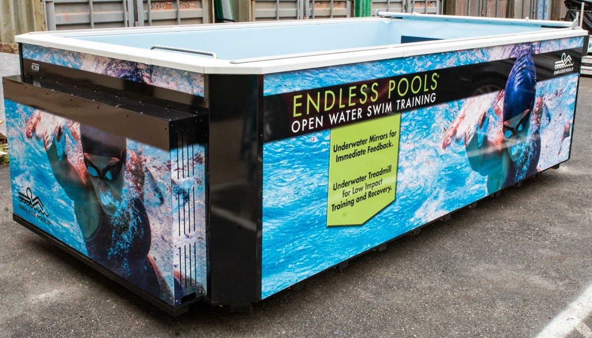 the commercial-grade Performance Endless Pool used at the REV3 Triathlon Series