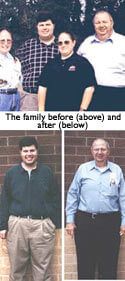 picture of before and after a family's weight loss program