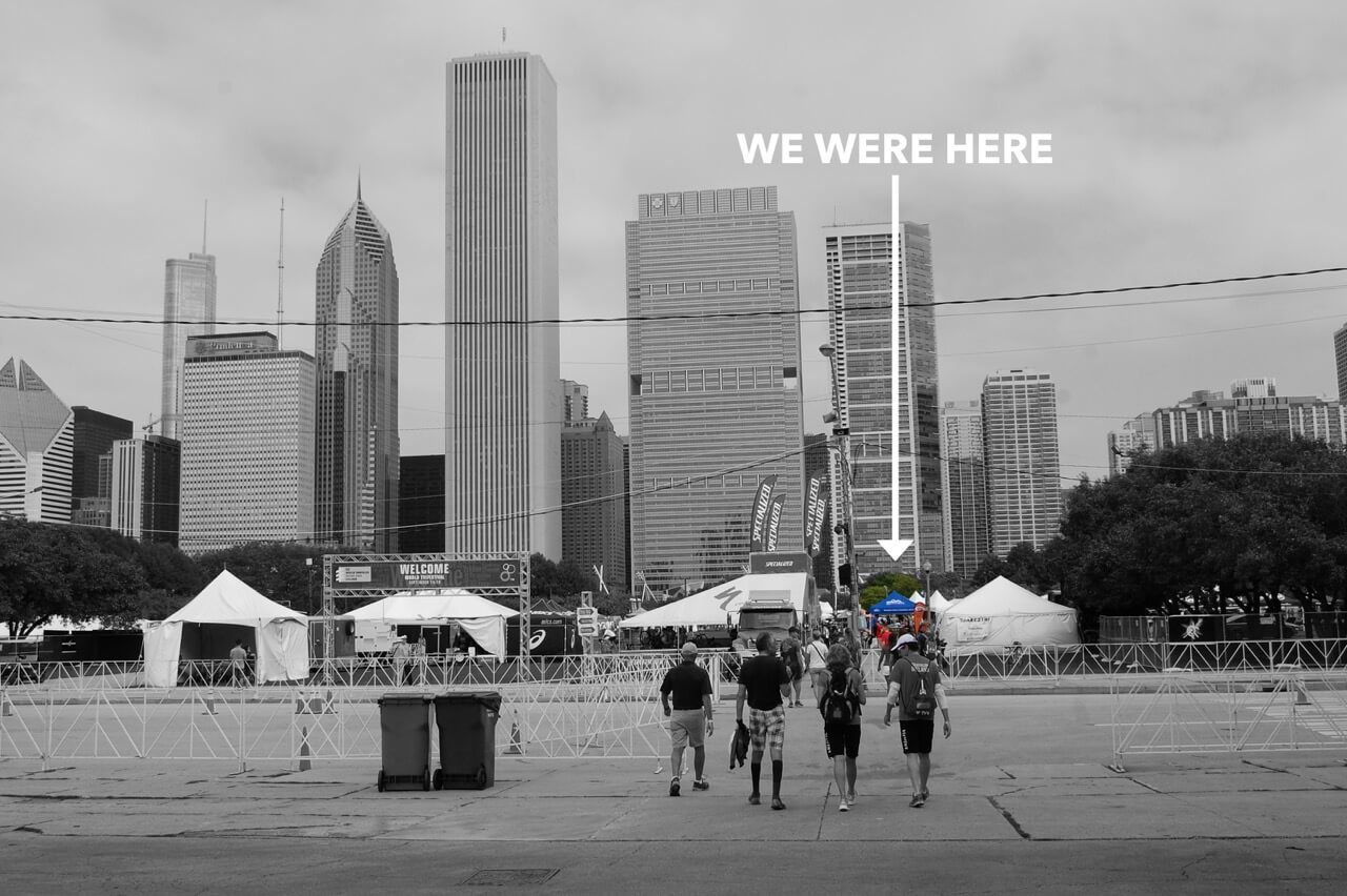 picture of Team Endless Pools entering the ITU World Triathlon Grand Final Chicago Expo