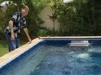 picture of Larry and his Endless Pools therapy pool