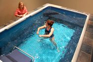 aquatic rehabilitation in the Endless Pool at Conshohocken Physical Therapy