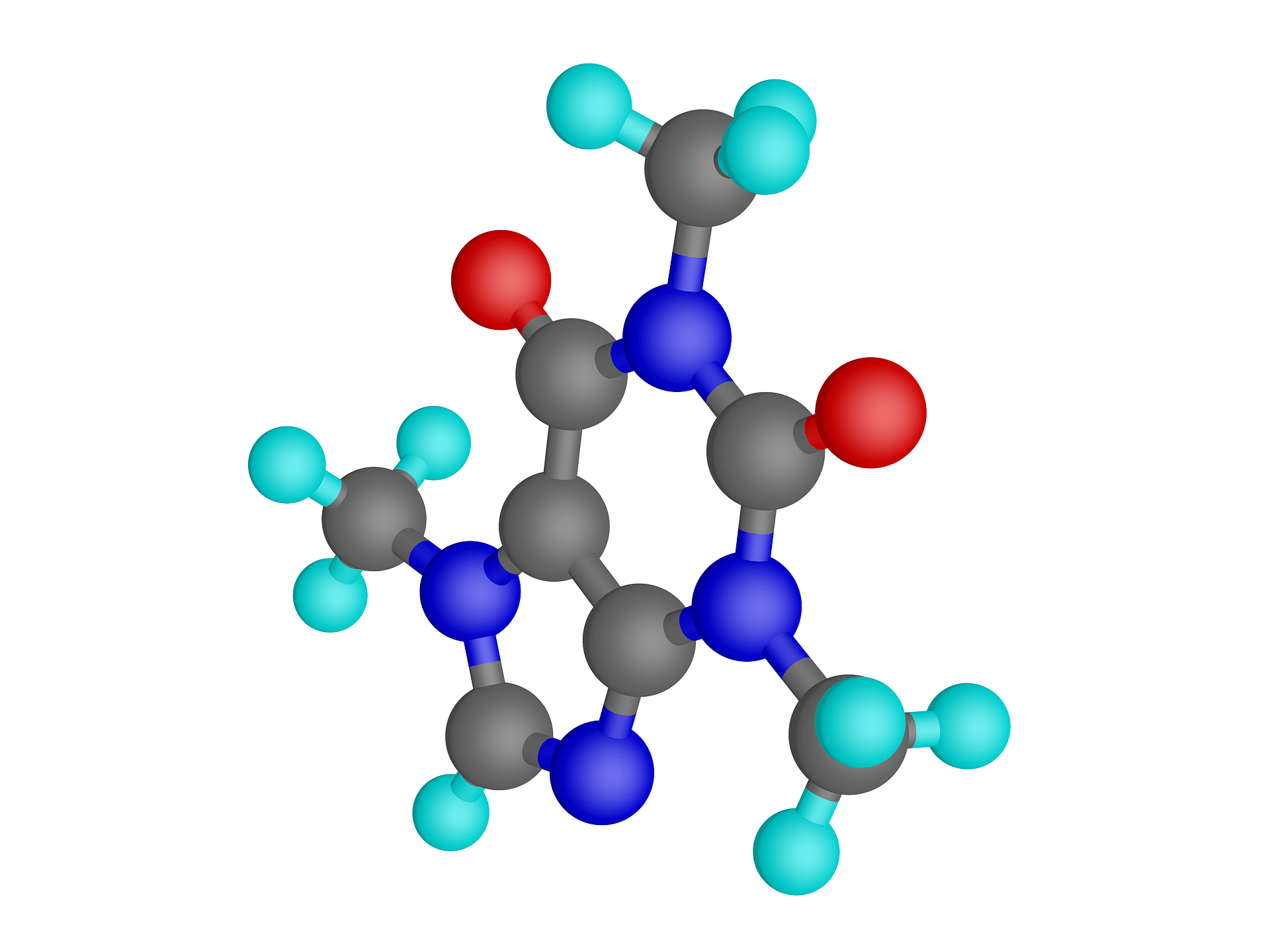 A caffeine molecule
