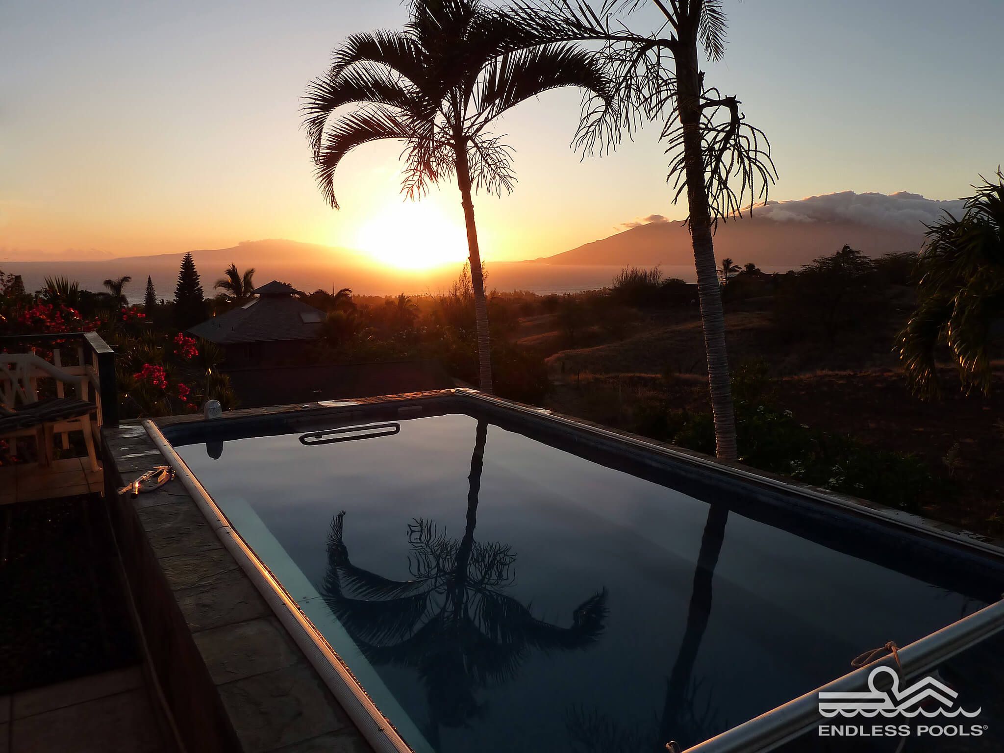 picture of Original Endless Pool at sunset in Hawaii