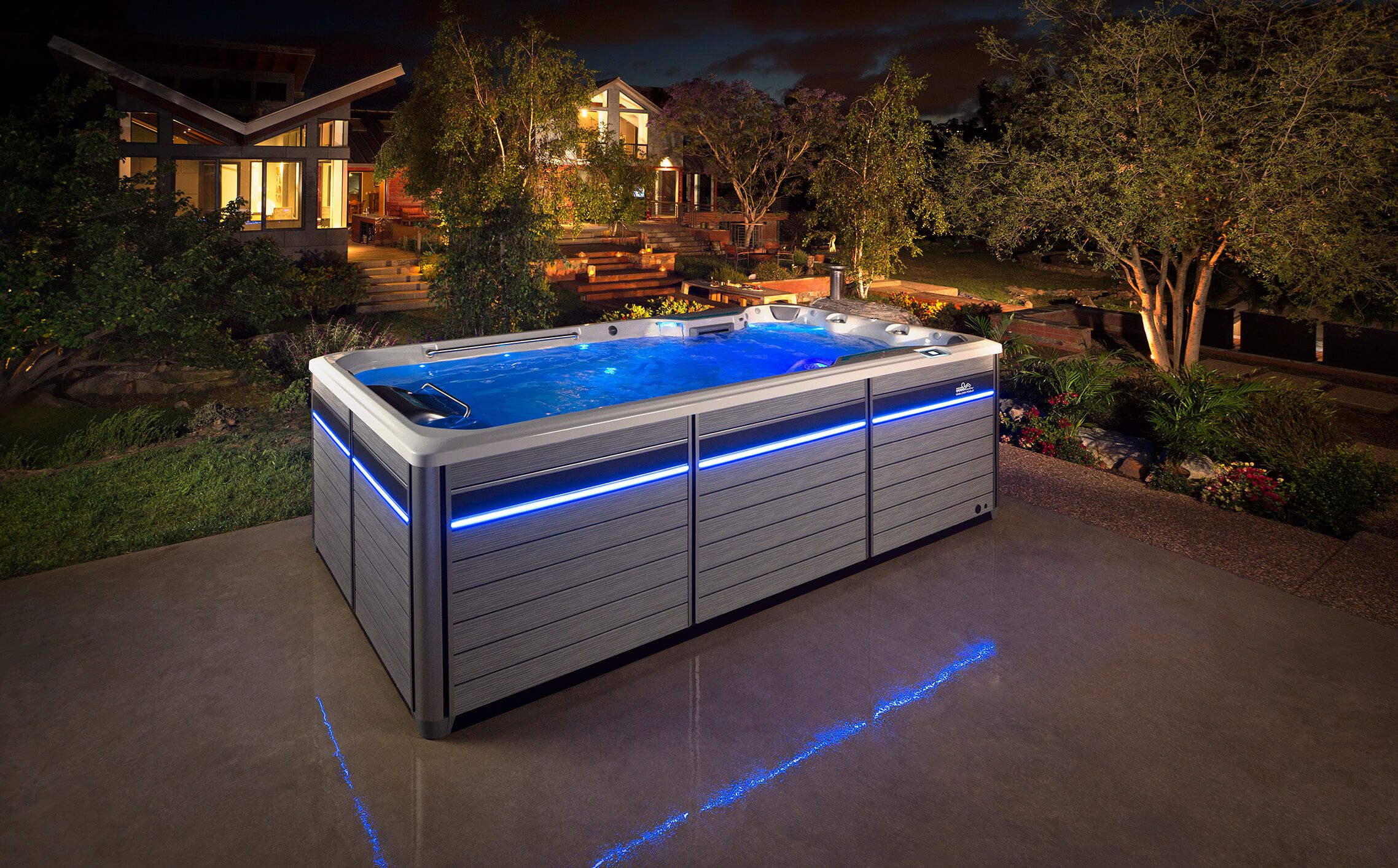 picture of Endless Pools Fitness System in a California backyard