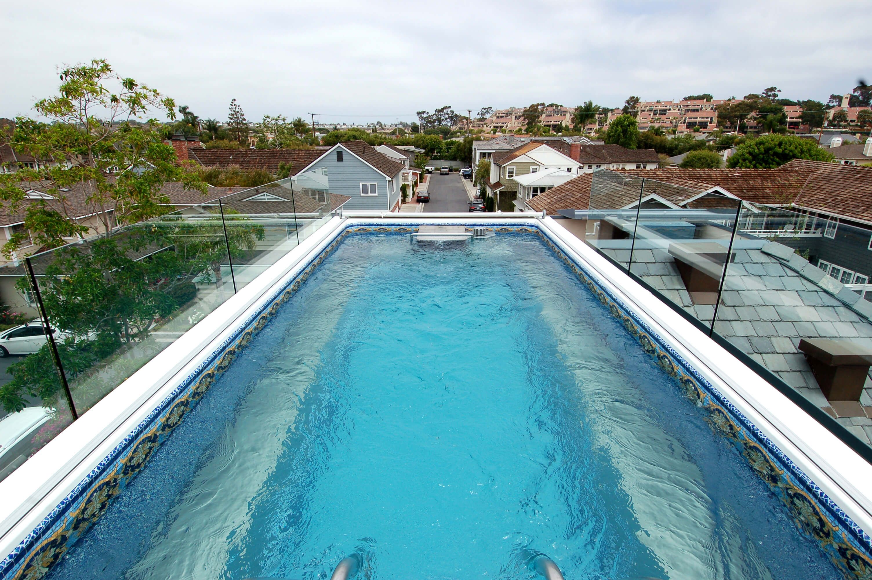 a rooftop Endless Pool in Southern California
