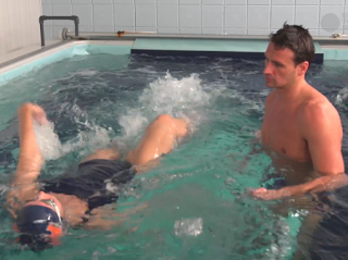 picture of a private Endless Pools swimming lesson with Ryan Lochte