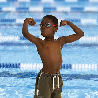 a young African-American swimmer