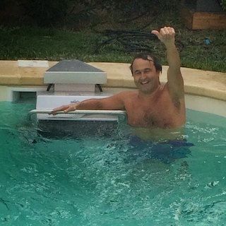 picture of Daniel, the owner of the first Endless Pools swimming machine in Uruguay