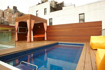 a rooftop Endless Pools swimming machine featured in New York Magazine